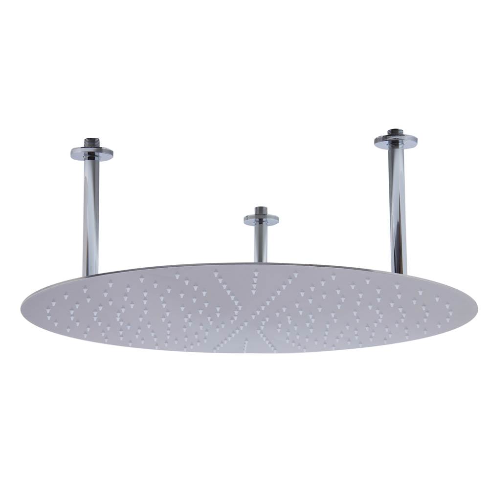 Alfi Trade 24'' Round Brushed Solid Stainless Steel Ultra Thin Rain Shower Head