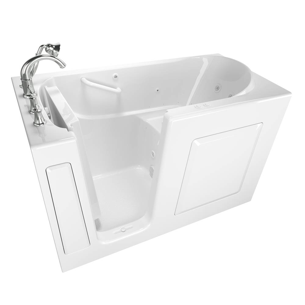American Standard Gelcoat Value Series 30 x 60 -Inch Walk-in Tub With Combination Air Spa and Whirlpool Systems - Left-Hand Drain With Faucet