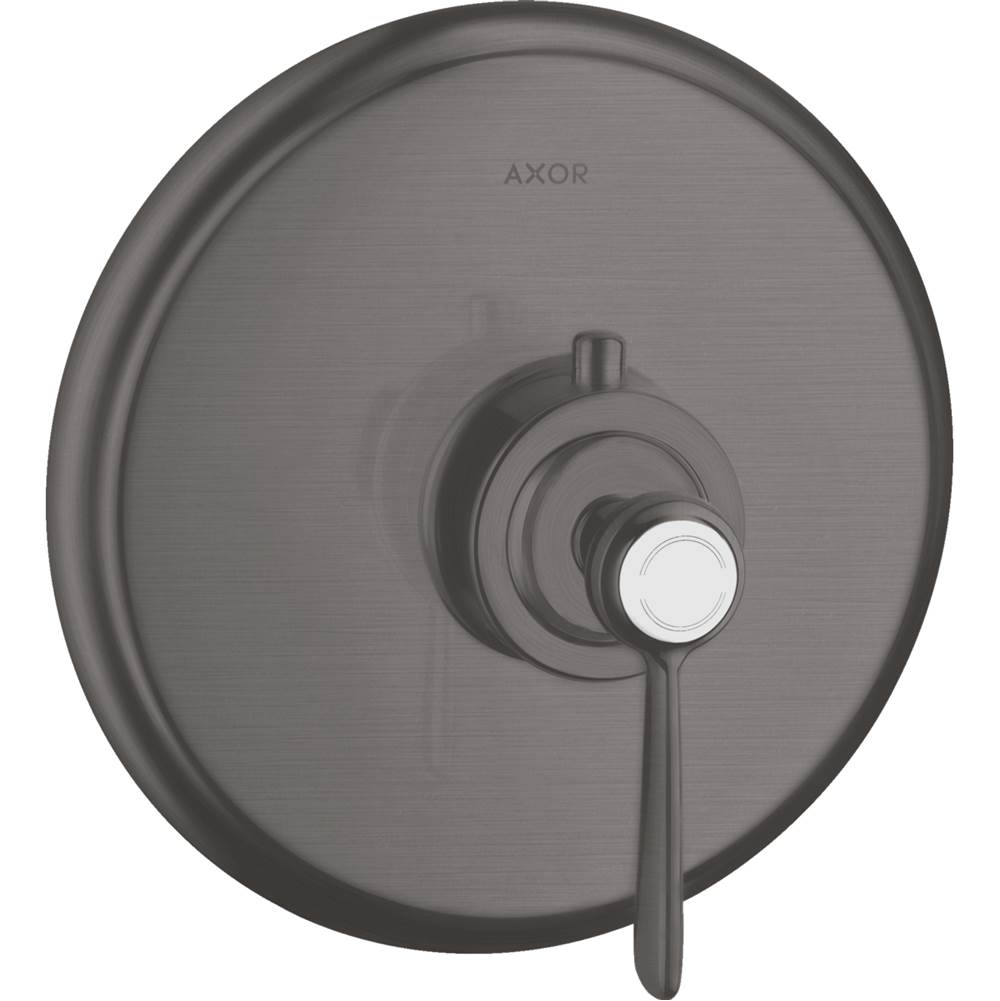Axor Montreux Thermostatic Trim HighFlow with Lever Handle in Brushed Black Chrome