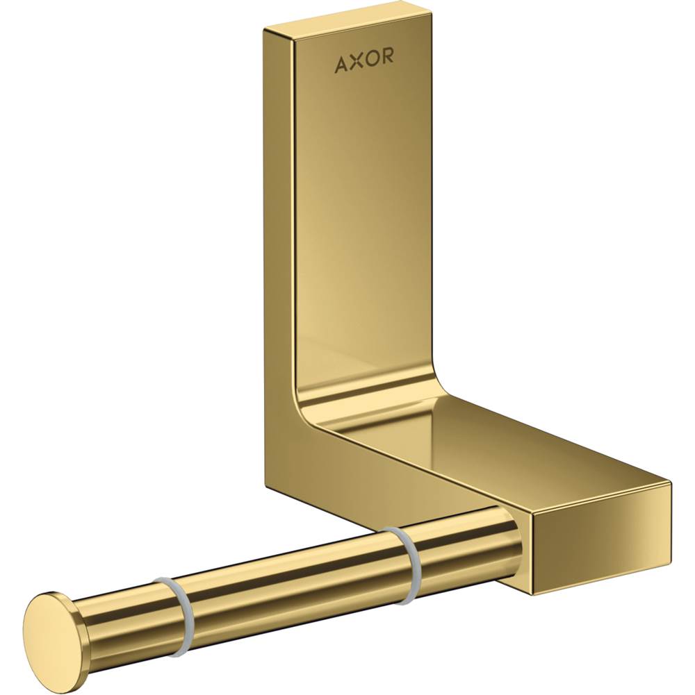Axor Universal Rectangular Toilet Paper Holder in Polished Gold Optic