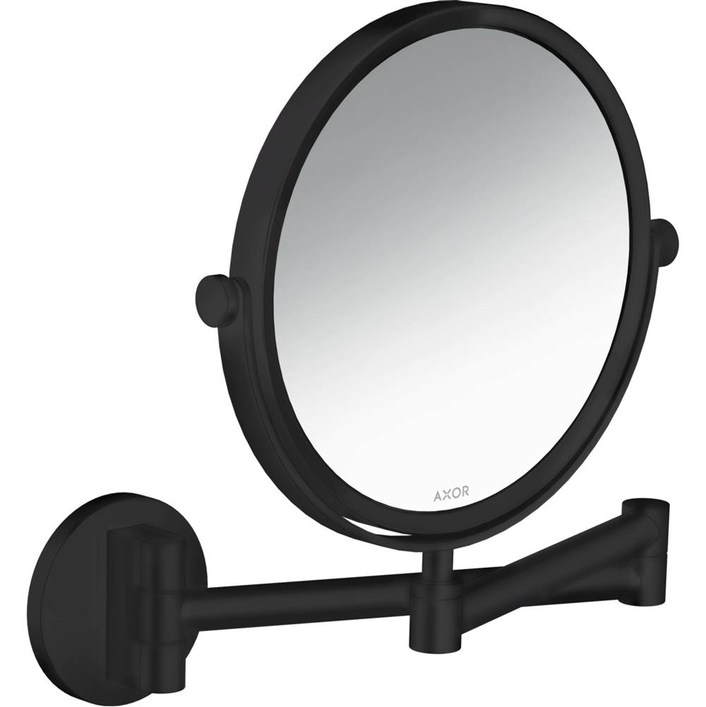 Axor Universal Circular Shaving Mirror in Matte Black