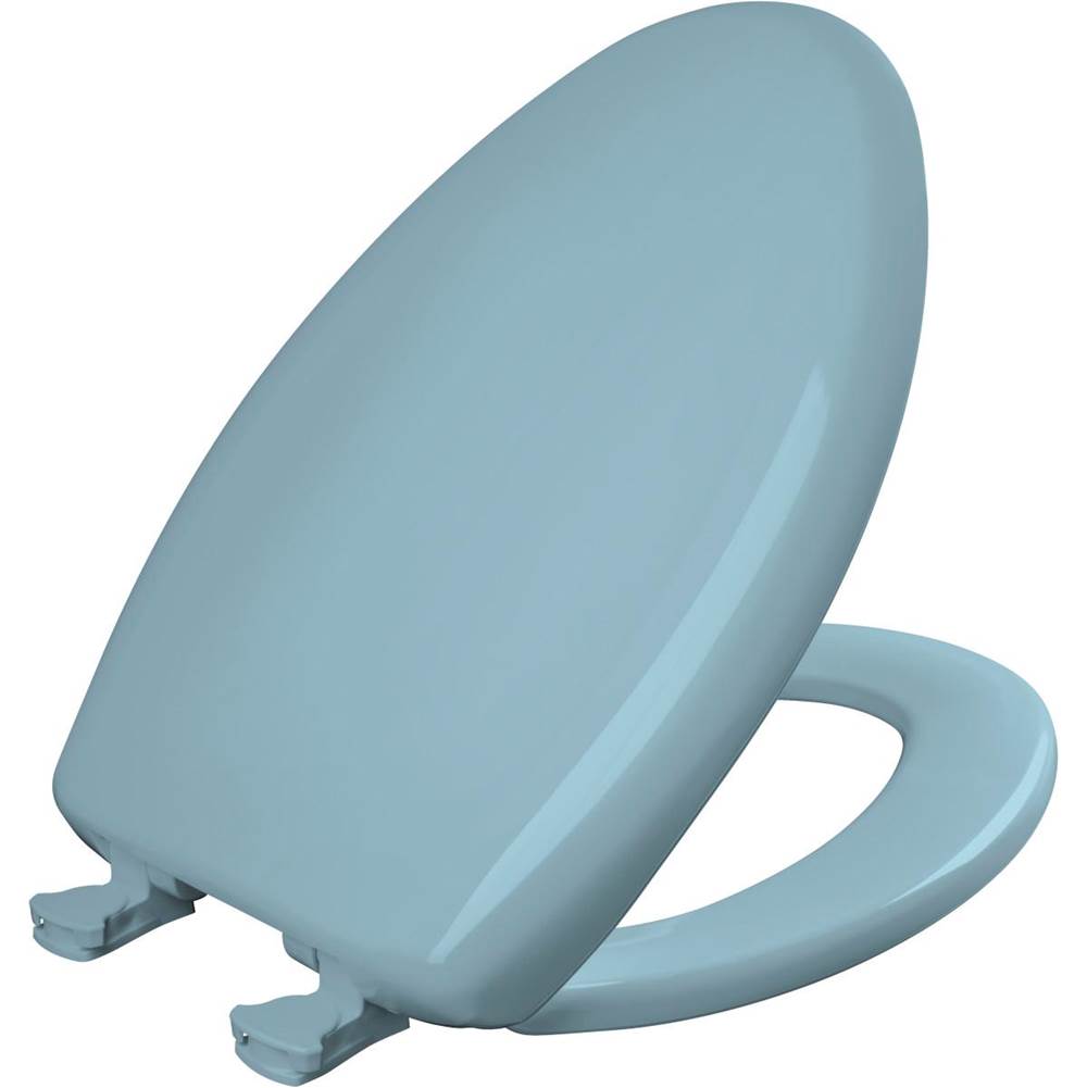 Bemis Elongated Plastic Toilet Seat with WhisperClose with EasyClean & Change Hinge and STA-TITE in Twilight Blue