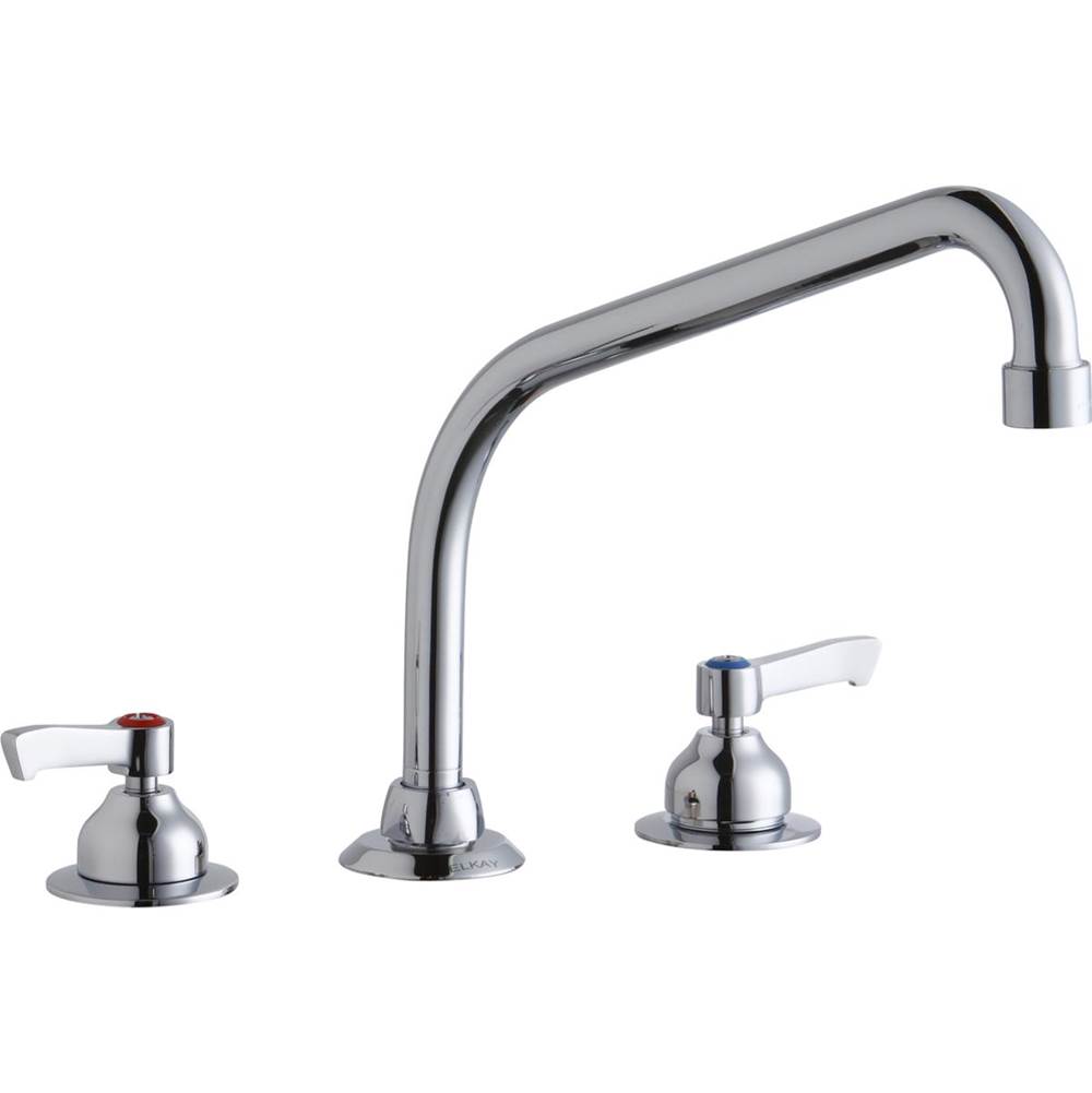 Elkay LK422L4 Deck Mount Faucet with High Arc Spout and Lever Handles 