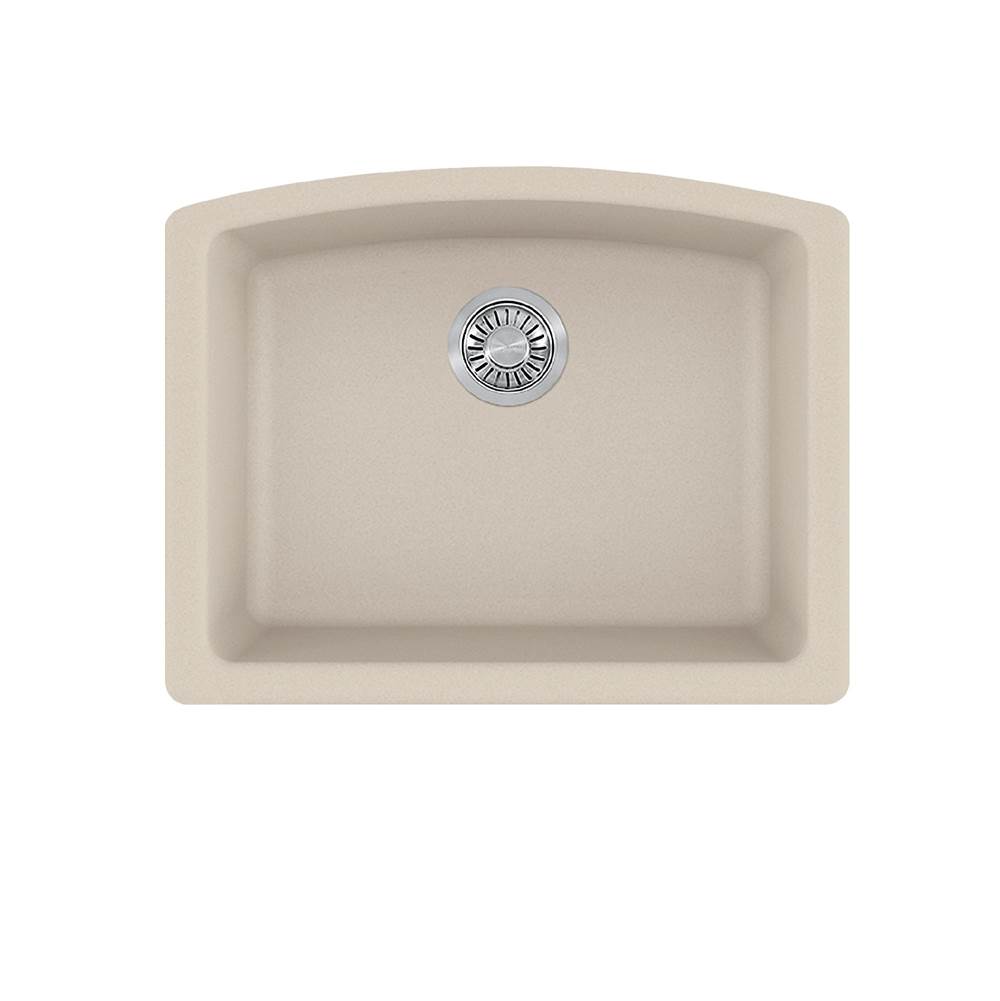 Franke Ellipse 25.0-in. x 19.6-in. Granite Undermount Single Bowl Kitchen Sink in Champagne