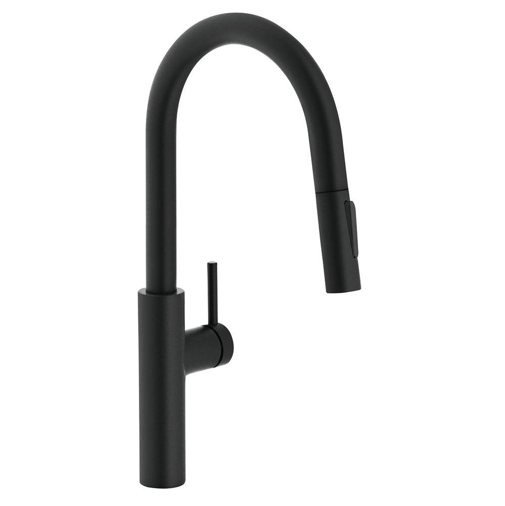 Franke Pescara 17-inch Single Handle Pull-Down Kitchen Faucet in Matte Black, PES-PD-MBK