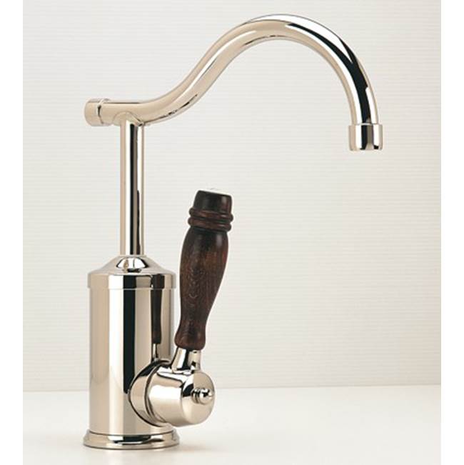 Herbeau ''Flamande'' Single Lever Mixer with Ceramic Disc Cartridge in White Handles, Antique Lacquered Brass