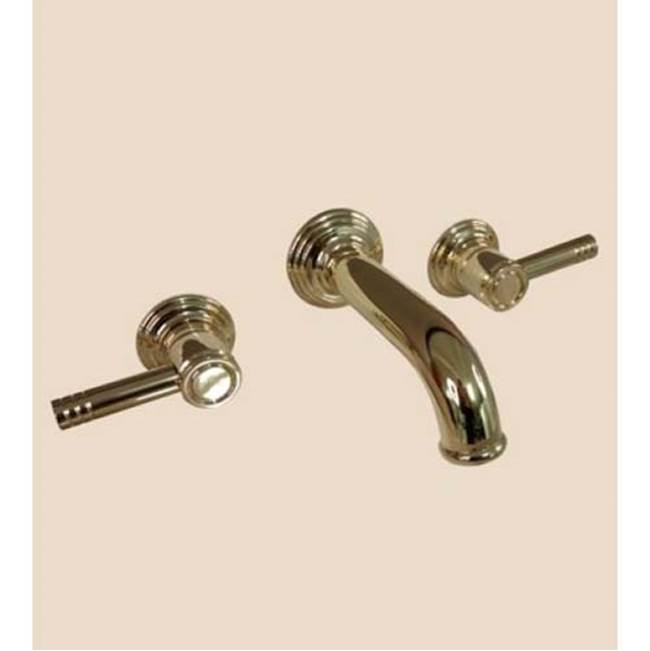 Herbeau ''Mel Lille'' 3-Hole Wall Mounted Kitchen Faucet in Polished Nickel