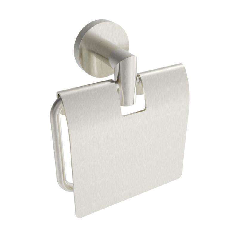 ICO Bath Summit Toilet Paper Holder With Cover - Brushed Nickel