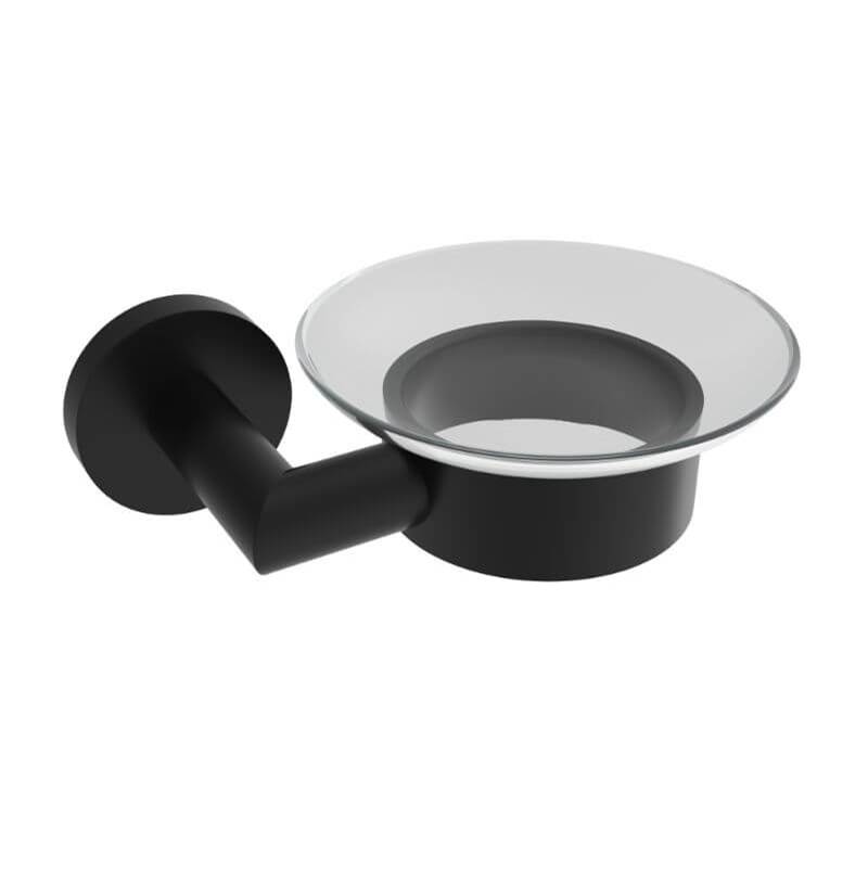 ICO Bath Summit Glass Soap Dish - Matte Black