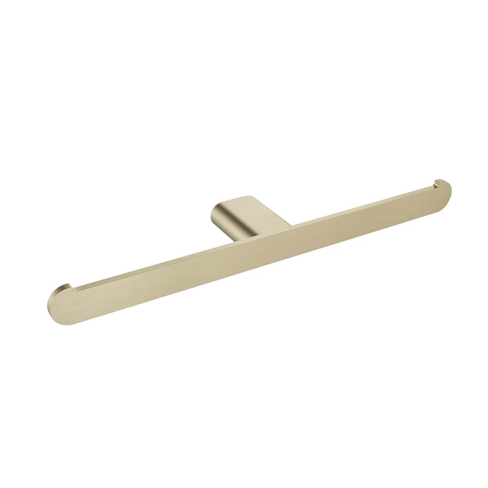 ICO Bath Flow Double Toilet Paper Holder - Brushed Gold Light