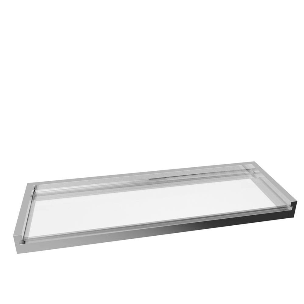 ICO Bath Fire Glass Shelf - Chrome