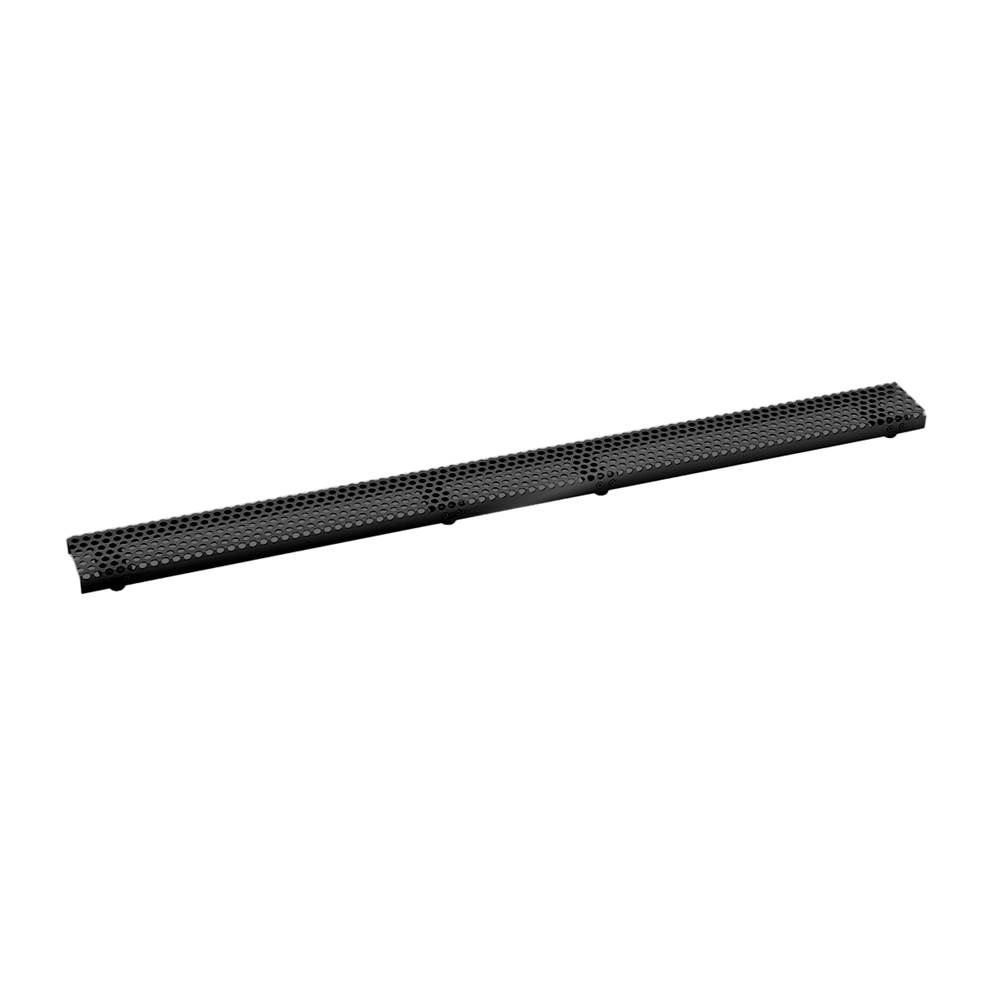 Infinity Drain 96'' Perforated Circle Pattern Grate for S-DG 65 in Matte Black