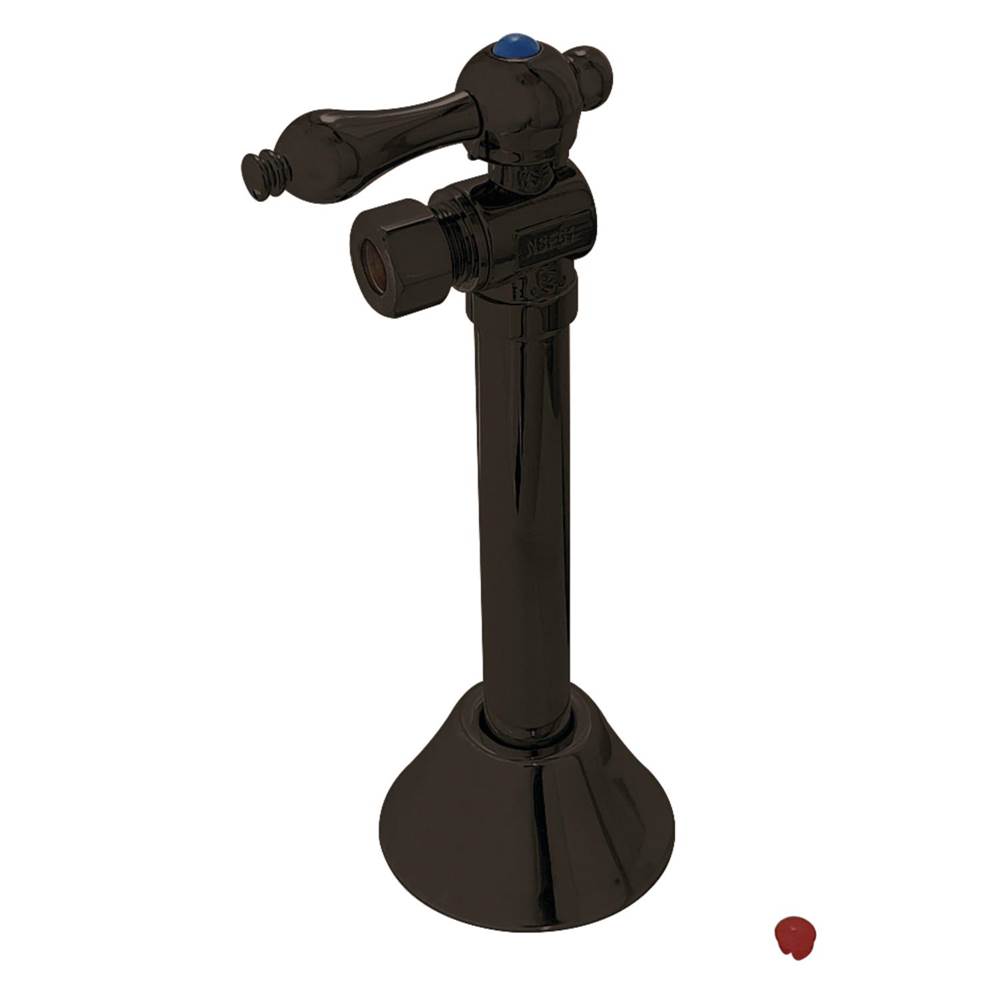 Kingston Brass 1/2'' Sweat x 3/8'' OD Comp Angle Shut-Off Valve with 5'' Extension, Oil Rubbed Bronze