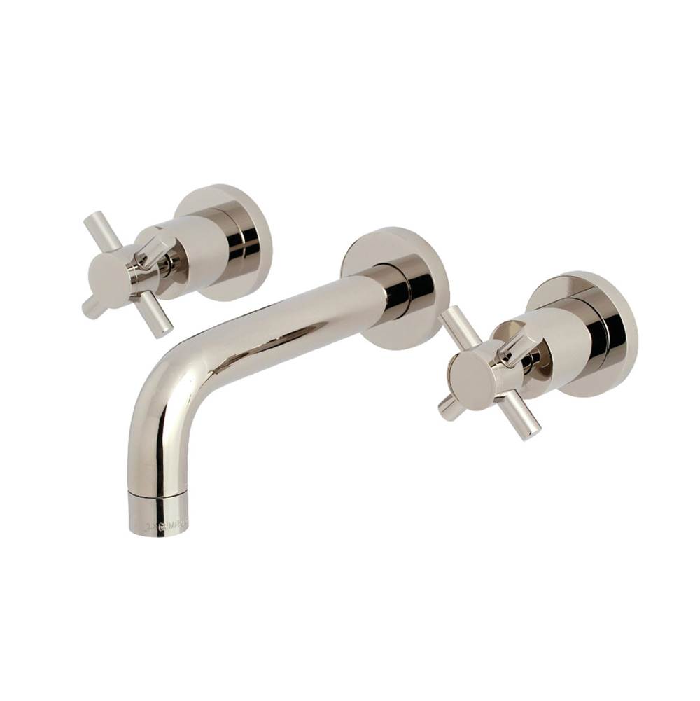 Kingston Brass Concord 2-Handle Wall Mount Bathroom Faucet, Polished Nickel