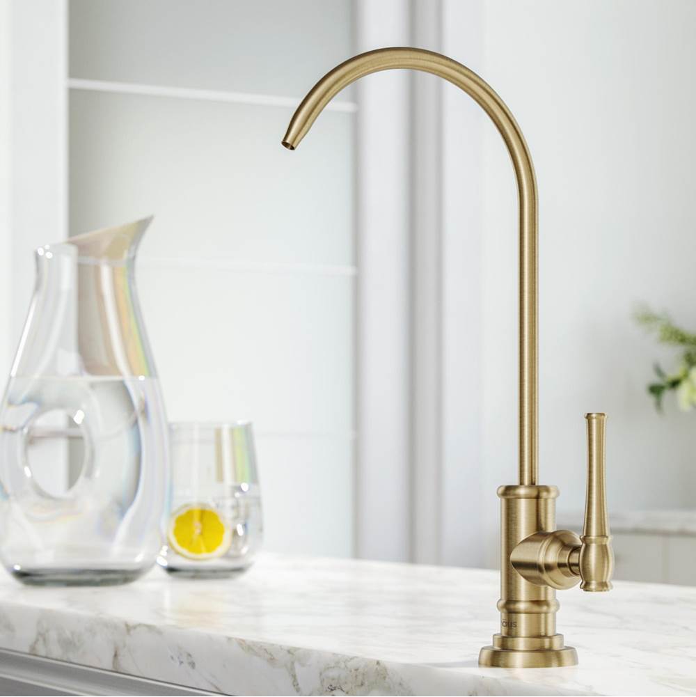 Kraus Allyn 100 percent Lead-Free Kitchen Water Filter Faucet in Brushed Gold