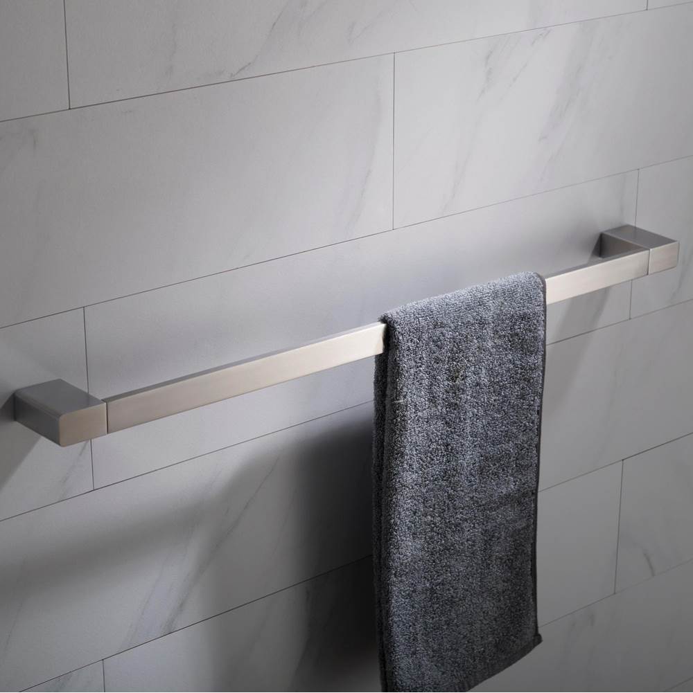 Kraus Stelios 24-inch Bathroom Towel Bar, Brushed Nickel Finish