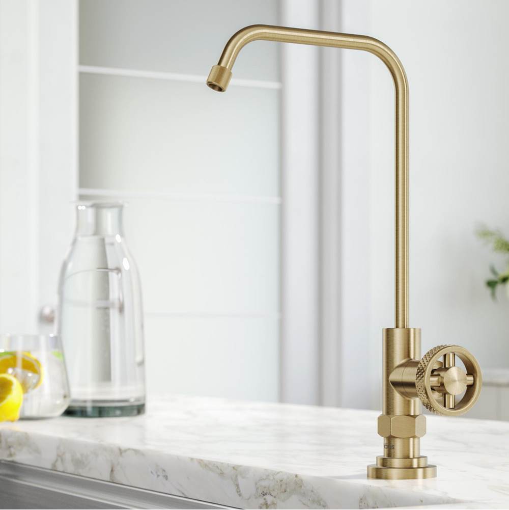 Kraus Urbix 100 percent Lead-Free Kitchen Water Filter Faucet in Brushed Gold