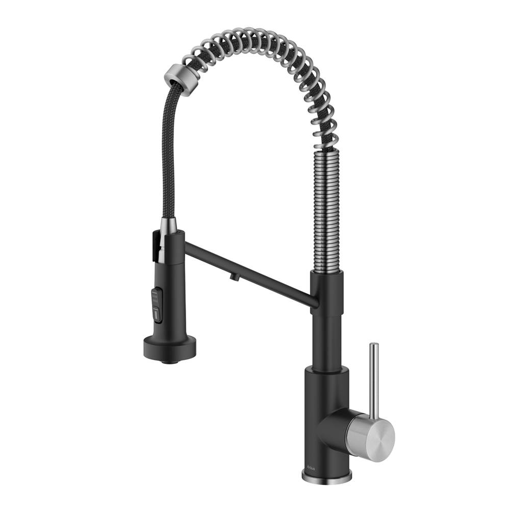 Kraus Bolden 2 In 1 Commercial Style Pull Down Single Handle Water Fltr Kitchen Faucet Reverse Osmosis, Water Filtration System, Stainless Steel,Matte Black
