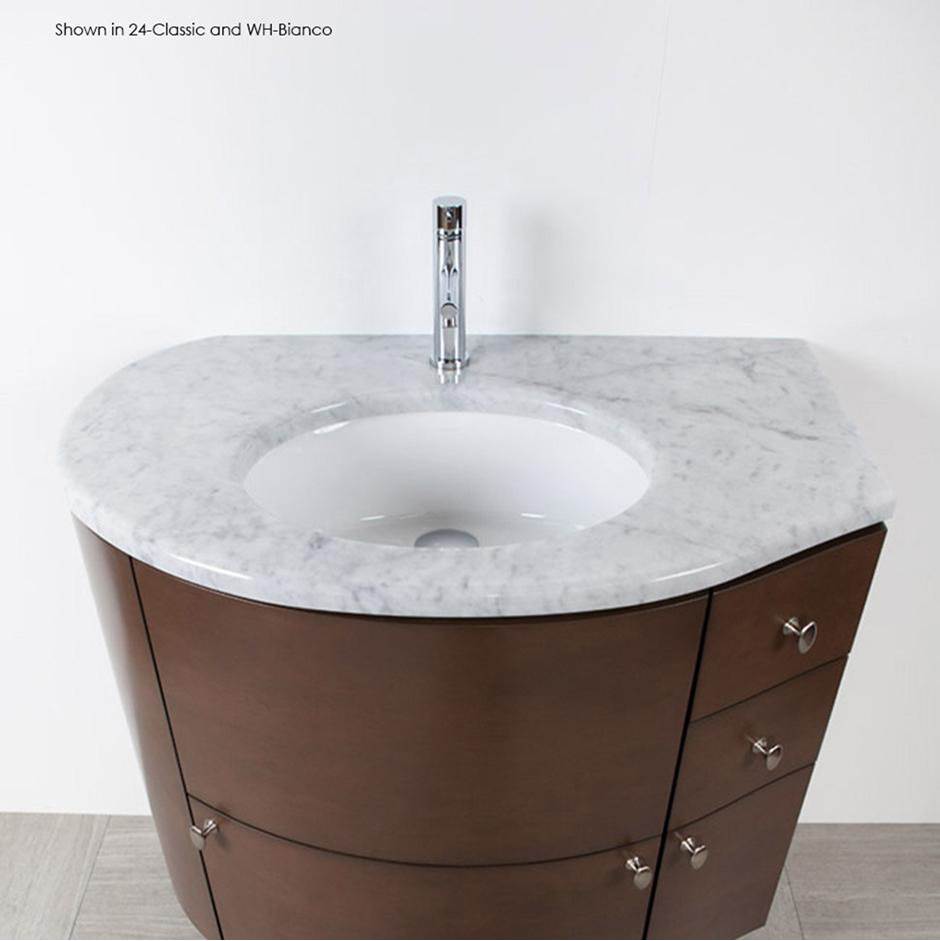 Lacava Countertop for vanity FLO-F-36L, with a cut-out for Bathroom Sink 33LA, DX and SX.