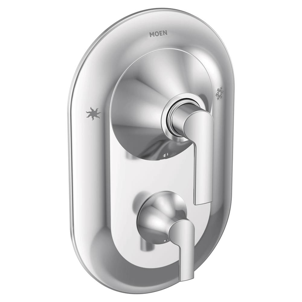 Moen Doux Posi-Temp with Built-in 3-Function Transfer Valve Trim Kit, Valve Required, Chrome