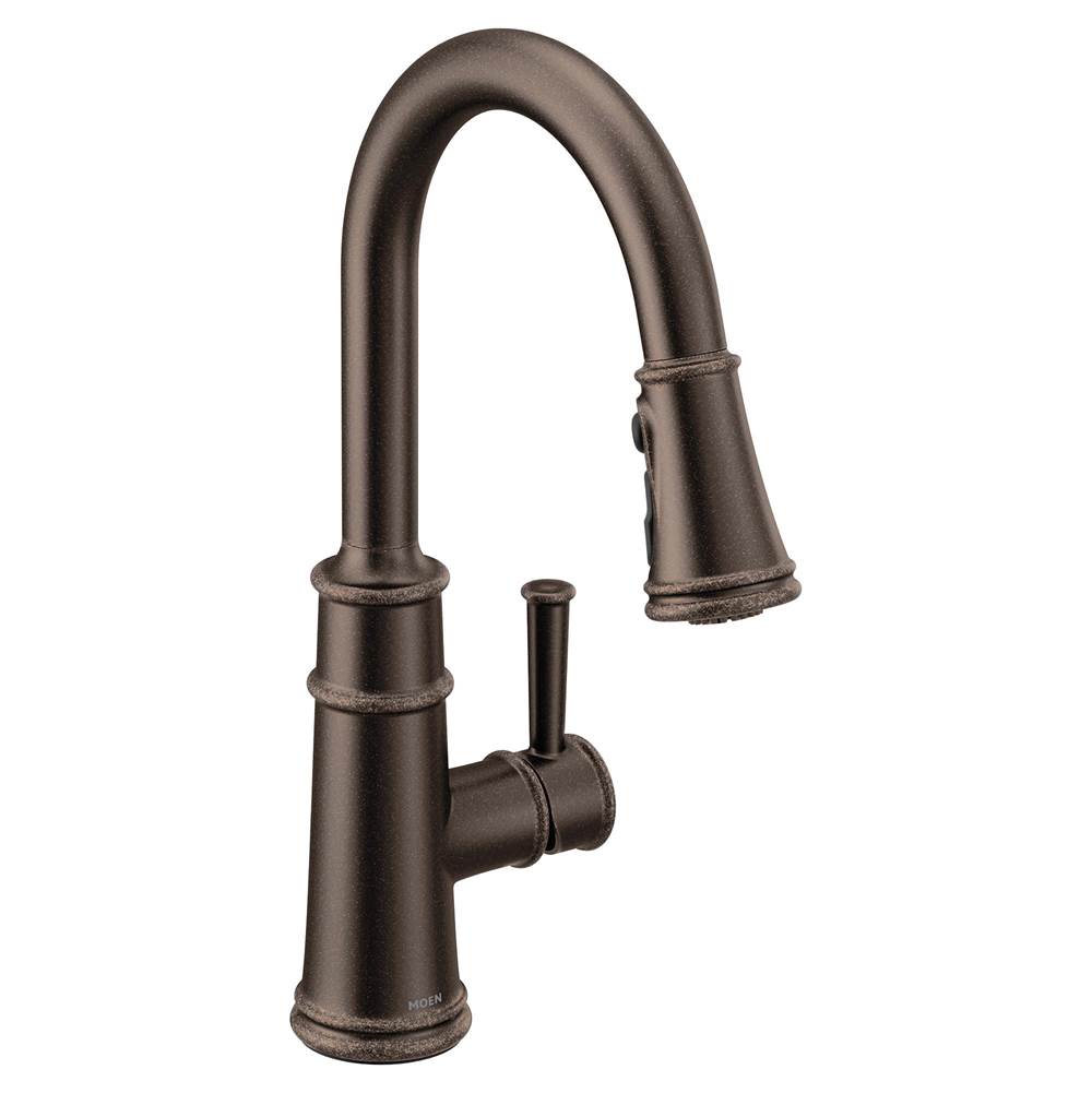 Moen Belfield Single-Handle Pull-Down Sprayer Kitchen Faucet with Reflex and Power Boost in Oil Rubbed Bronze