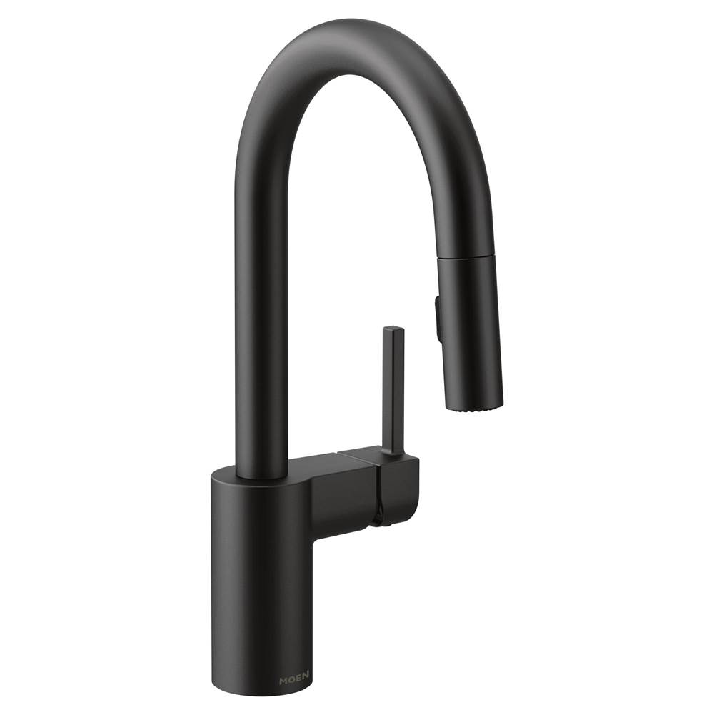 Moen Align One-Handle Pulldown Bar Faucet with Power Clean featuring Reflex, Matte Black