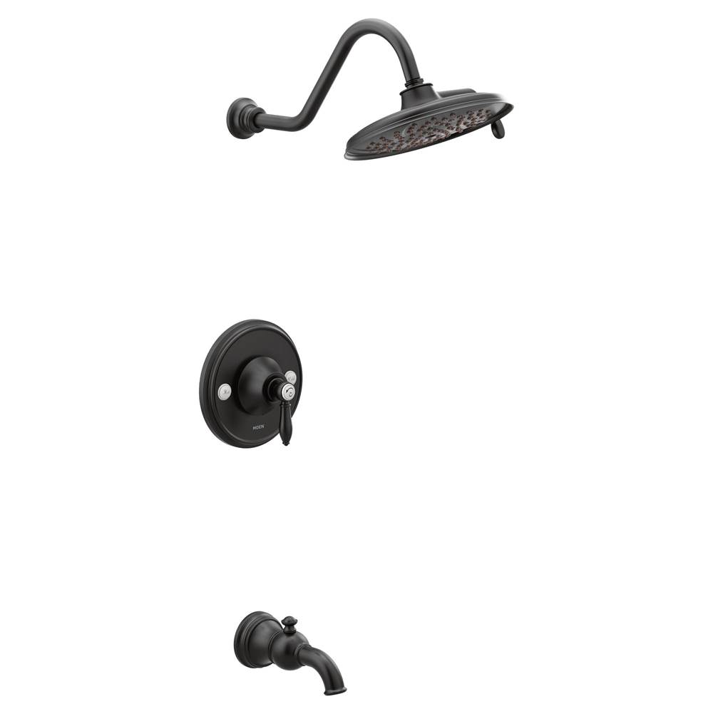 Moen Weymouth Posi-Temp 1-Handle Eco-Performance Tub and Shower Trim Kit in Matte Black (Valve Sold Separately)