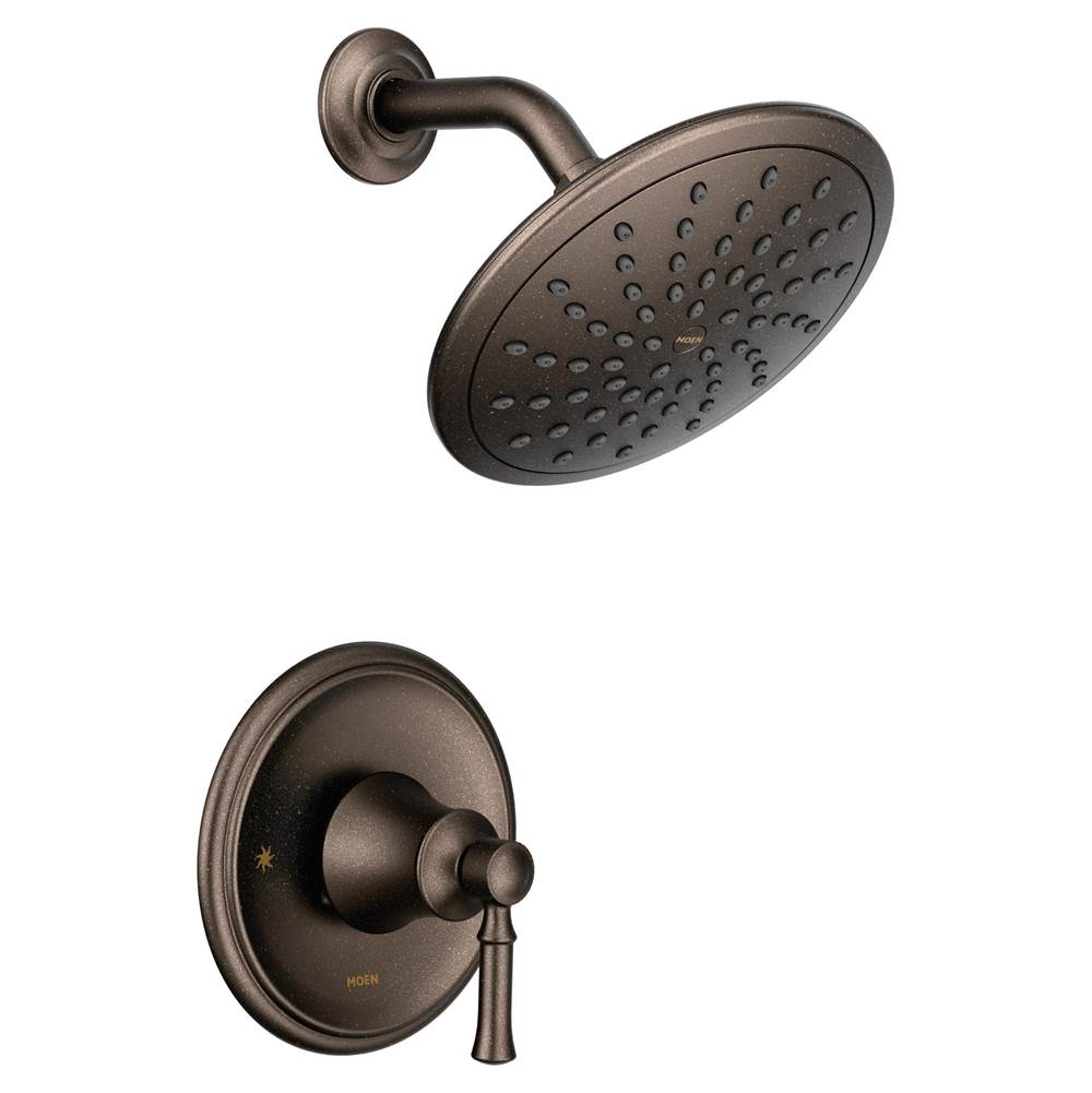 Moen Dartmoor Posi-Temp Rain Shower Single-Handle Shower Only Faucet Trim Kit in Oil Rubbed Bronze (Valve Sold Separately)