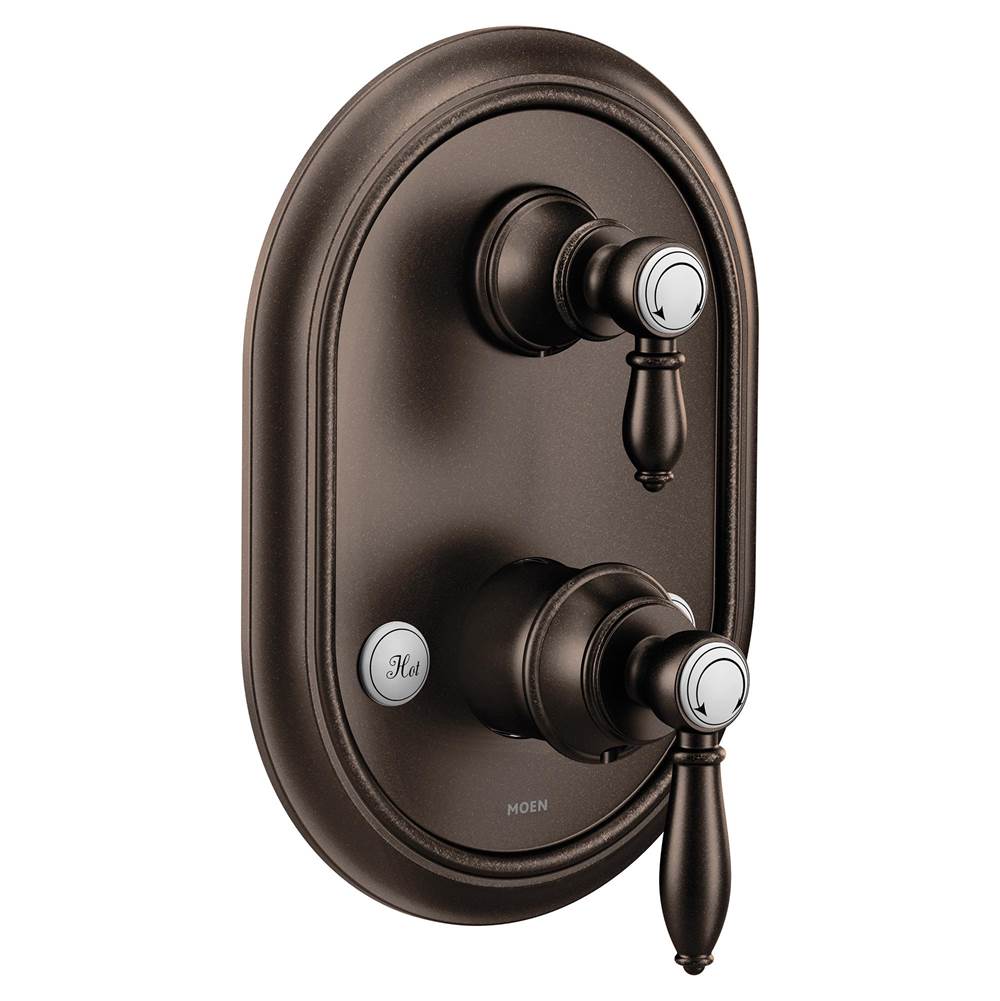 Moen Weymouth M-CORE 3-Series 2-Handle Shower Trim with Integrated Transfer Valve in Oil Rubbed Bronze (Valve Sold Separately)
