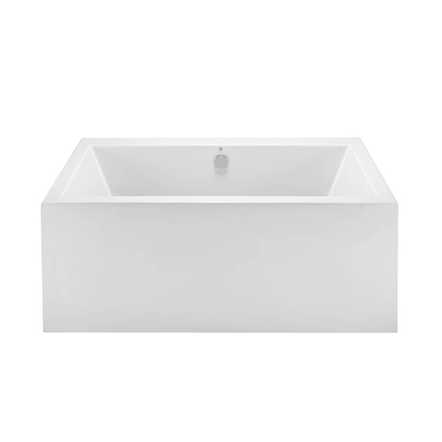 MTI Baths Kahlo 1A Acrylic Cxl Sculpted 2 Side Faucet Deck Air Bath Elite - White (60X36.25)