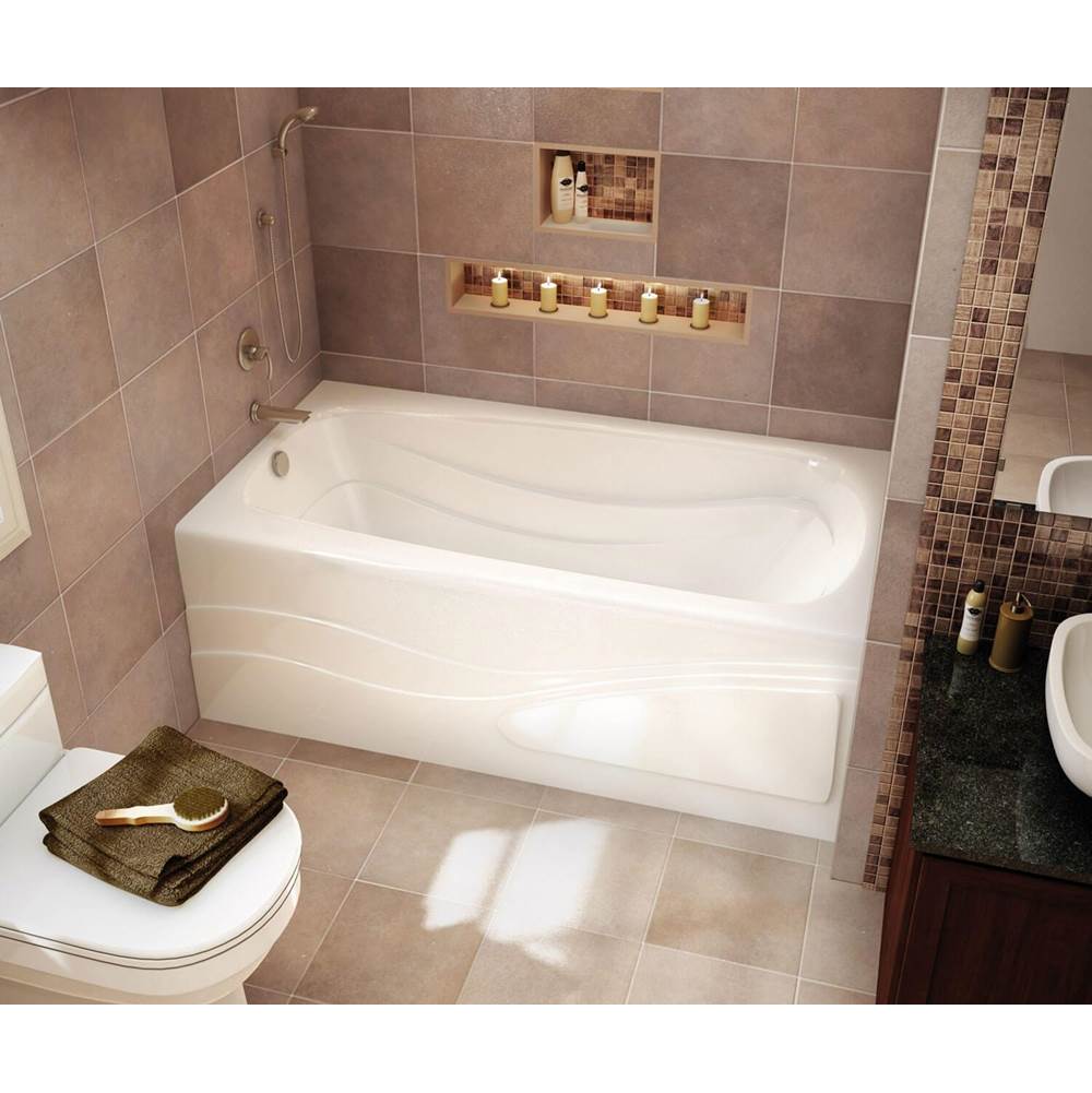 Maax Tenderness 7236 Acrylic Alcove Right-Hand Drain Combined Whirlpool & Aeroeffect Bathtub in White