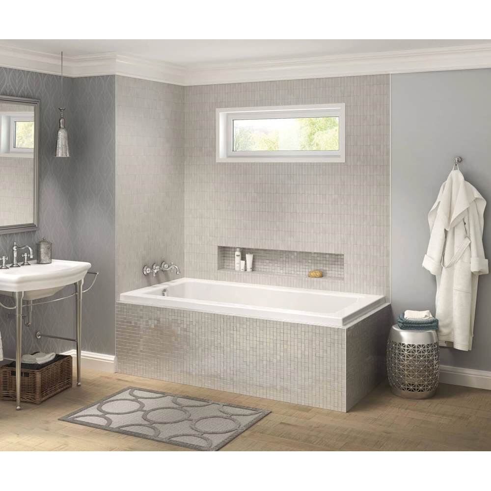 Maax Pose 7242 IF Acrylic Corner Left Left-Hand Drain Bathtub in White