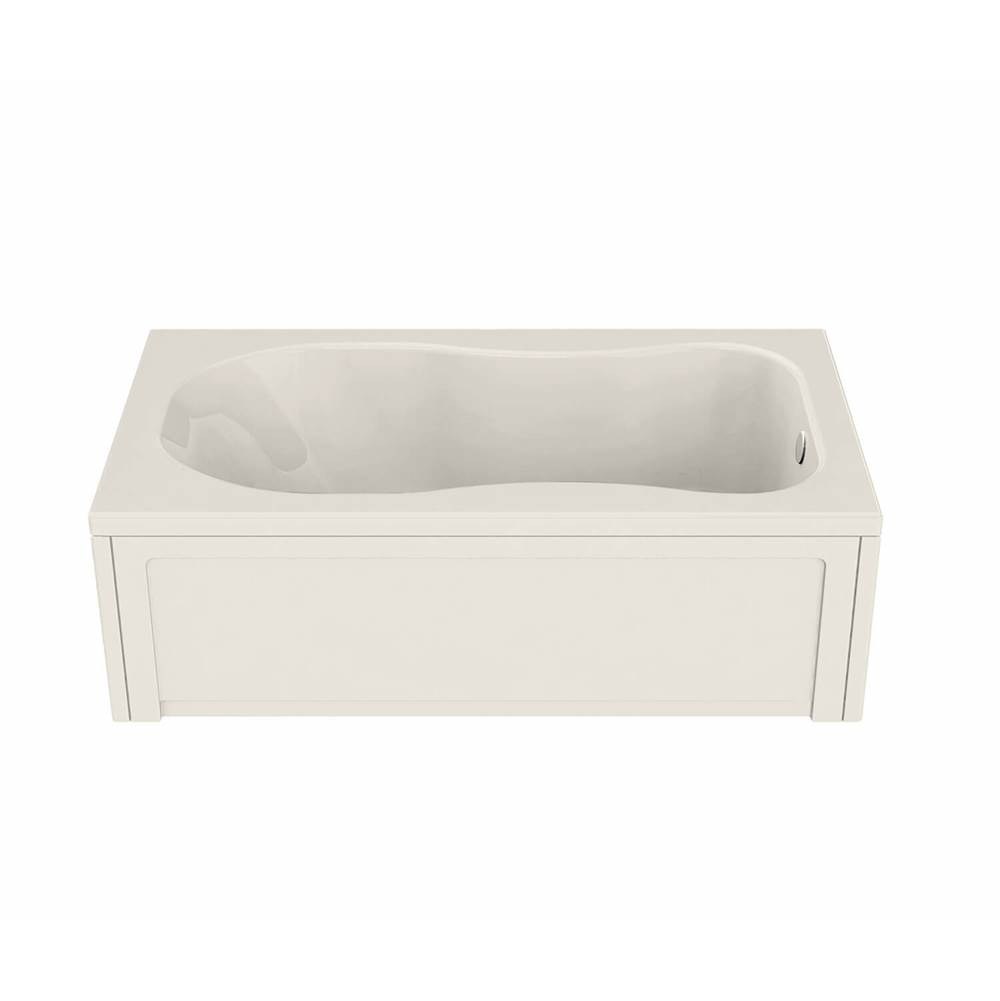 Maax Topaz 7236 Acrylic Alcove End Drain Combined Hydromax & Aerofeel Bathtub in Biscuit
