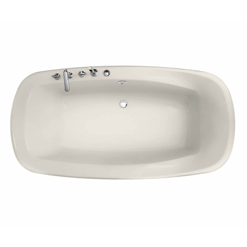 Maax Eterne 7236 Acrylic Drop-in Center Drain Bathtub in Biscuit
