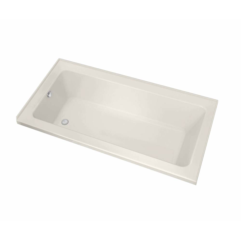 Maax Pose 6636 IF Acrylic Alcove Right-Hand Drain Whirlpool Bathtub in Biscuit