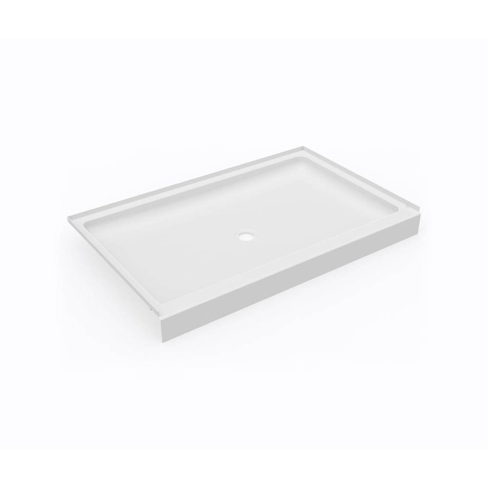 Swan SS-3454 34 x 54 Swanstone® Alcove Shower Pan with Center Drain in White