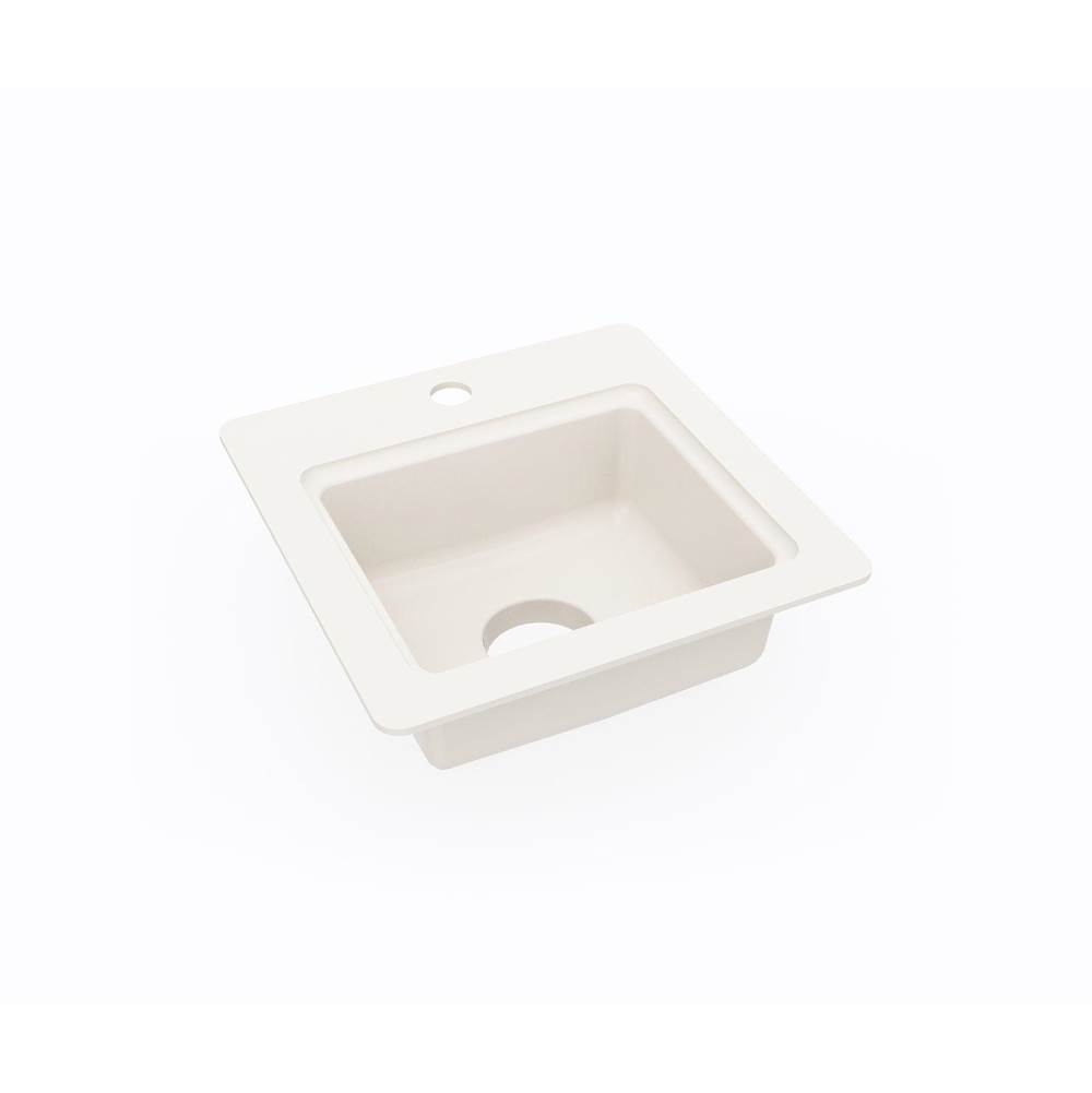 Swan BS-1515 15 x 15 Swanstone® Dual Mount Entertainment Sink in Bisque