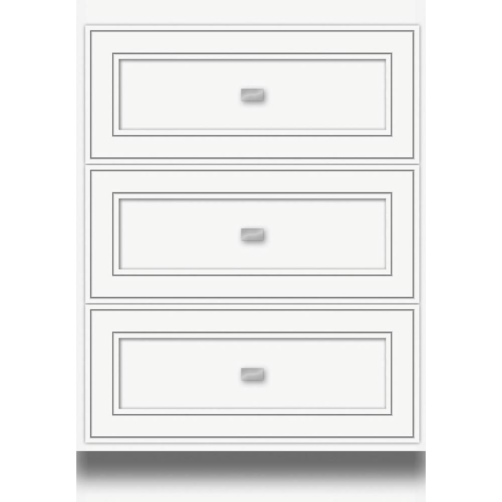 Strasser Woodenworks 24 X 18 X 34.5 Montlake Drawer Bank Deco Miter Sat White