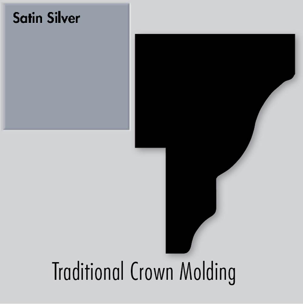 Strasser Woodenworks 2 X 1.25 X 72 Round Crown Strip Sat Silver
