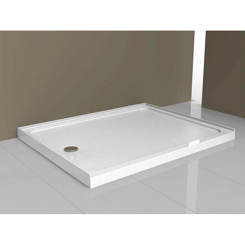 Therma-Glass K - Series Acrylic Base Right Side Drain w/3 Integrated Flanges