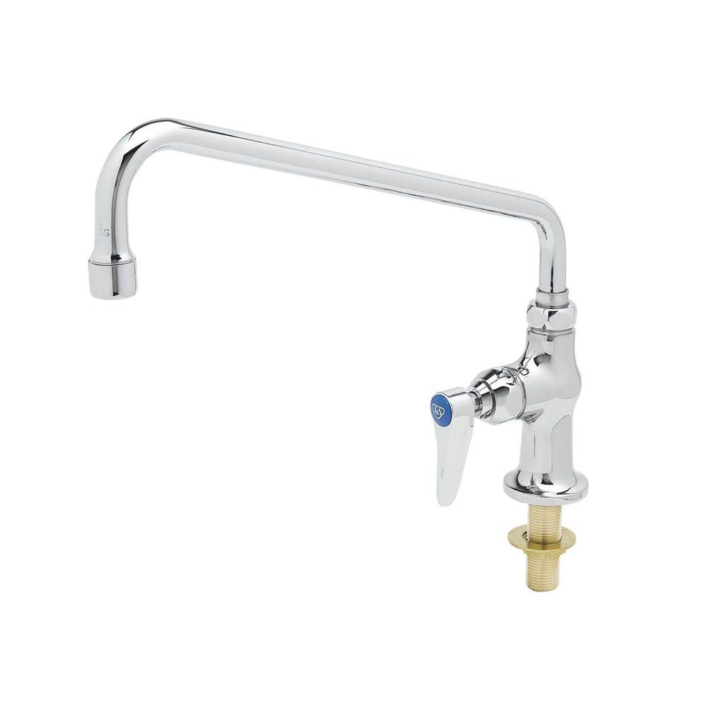 T&S Brass Single Pantry Faucet, Single Hole Base, Deck Mount, 12'' Swing Nozzle (062X)