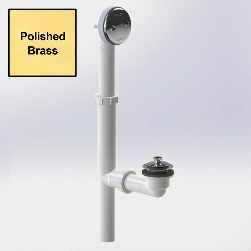 Watco Manufacturing Push Pull Bath Waste Tubular Plastic Pvc Polished Brass ''Pvd''
