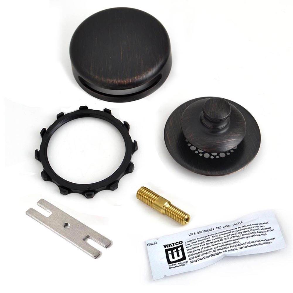 Watco Manufacturing Universal Nufit Innovator Pp Trim Kit - Silicone Rubbed Bronze Grid Strainer 3/8-5/16 Adapter Pin Brass
