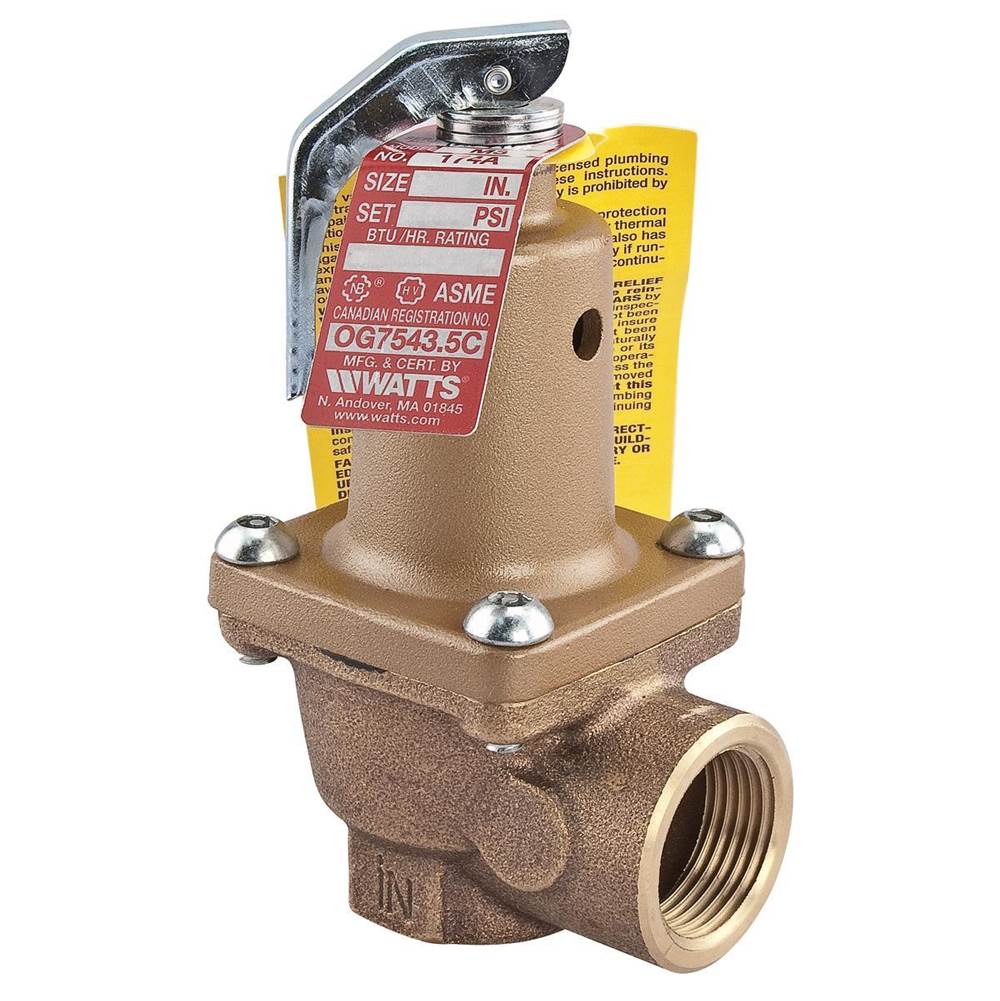 Watts 2 In Bronze Boiler Pressure Relief Valve, 85 psi, Threaded Female Connections